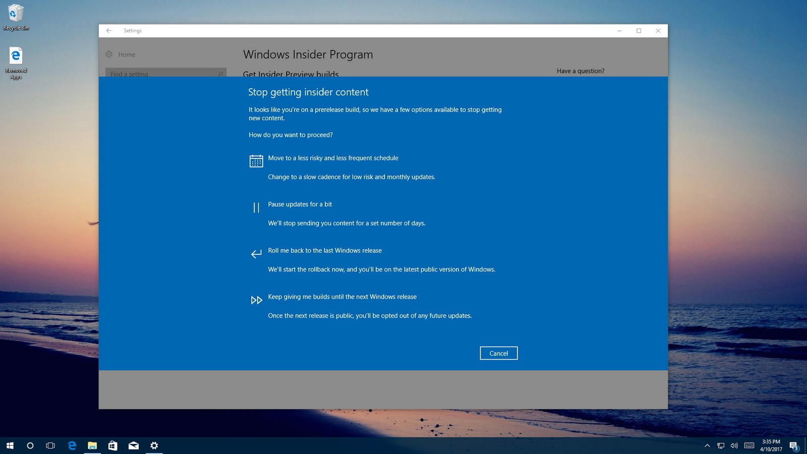 Windows 10 Insider Latest Update